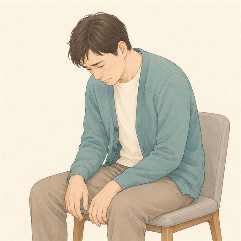 うなだれる男性