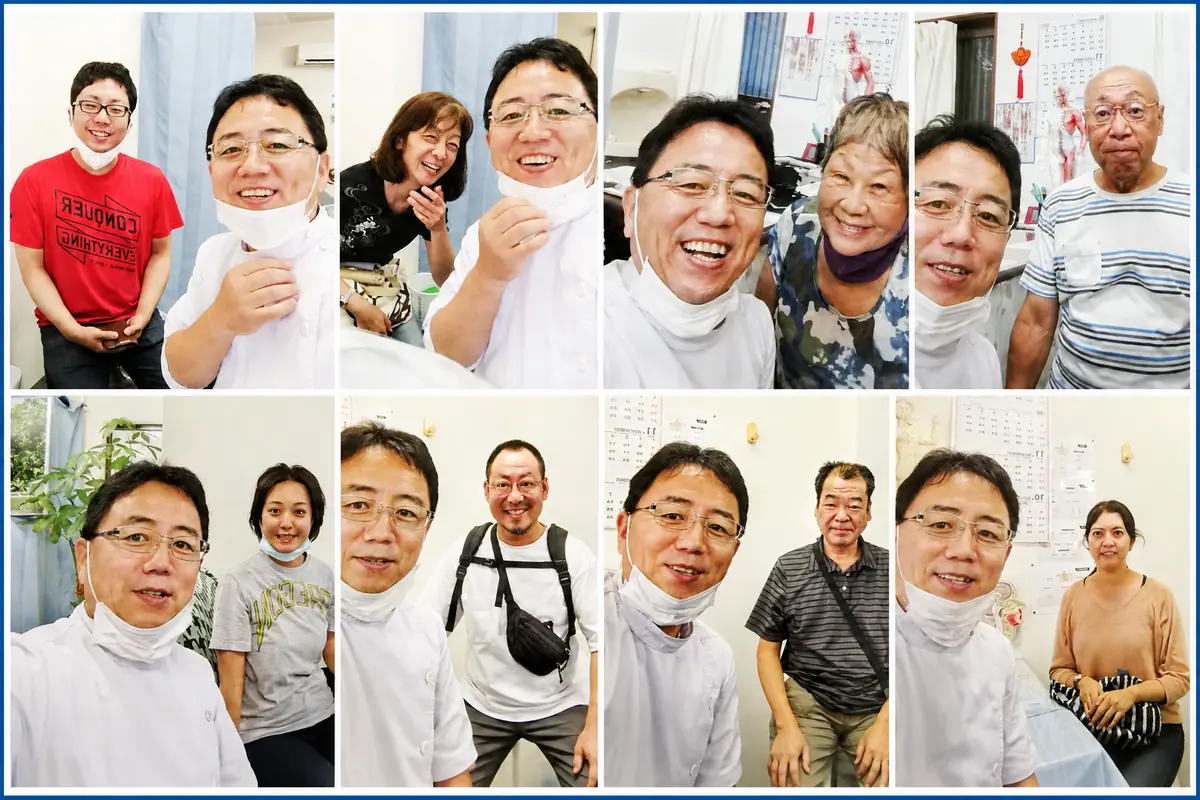 北京気功整体院の院長と患者様の写真